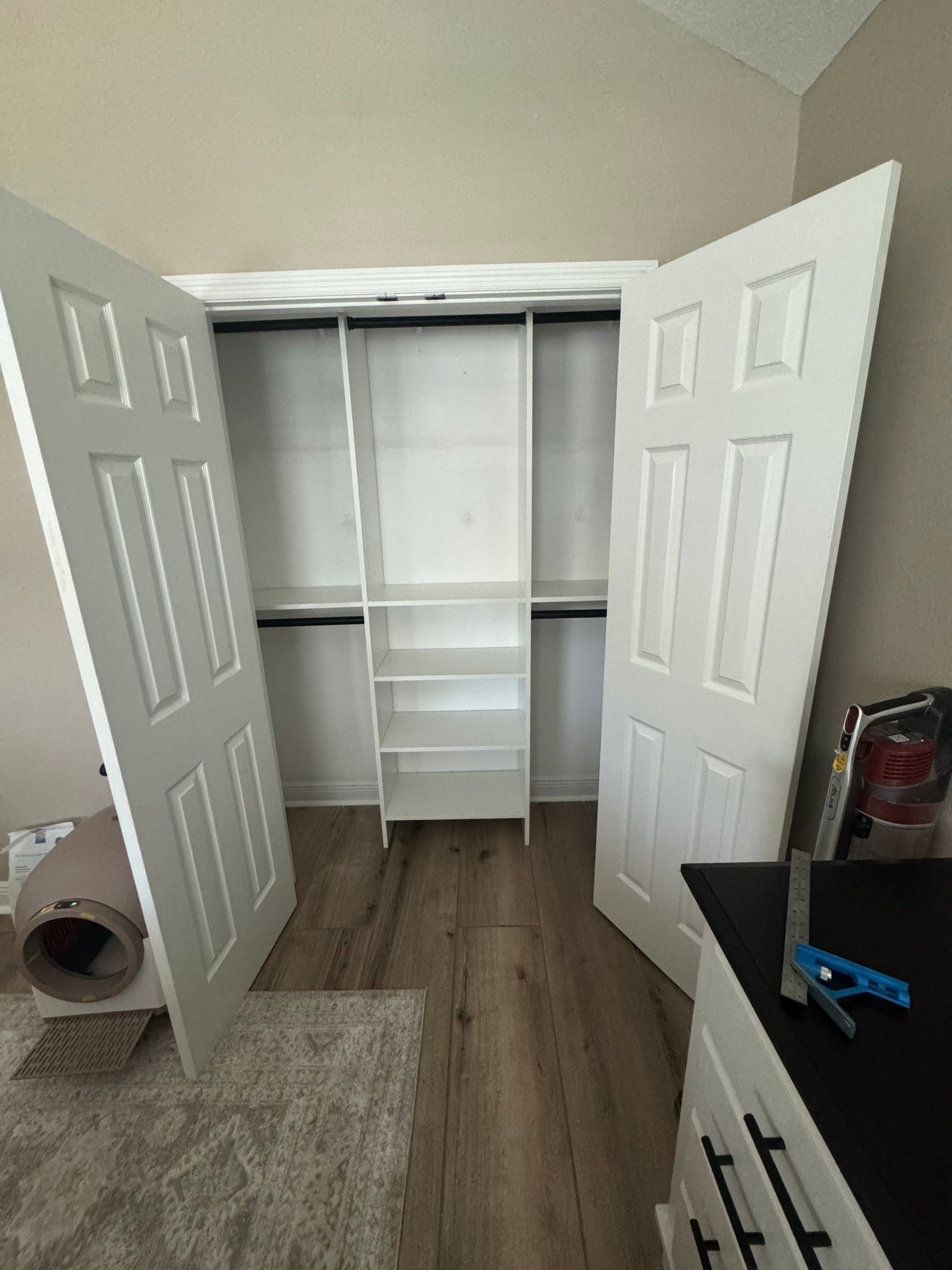 Custom Closet Storage Systems and Laminate Cabinetry Installation in Oldsmar by Square 1 Garage and Closet Solutions