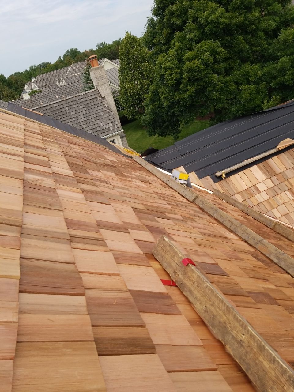 Cedar Roof Installation in Lake Forest by Custom Installations, Inc.