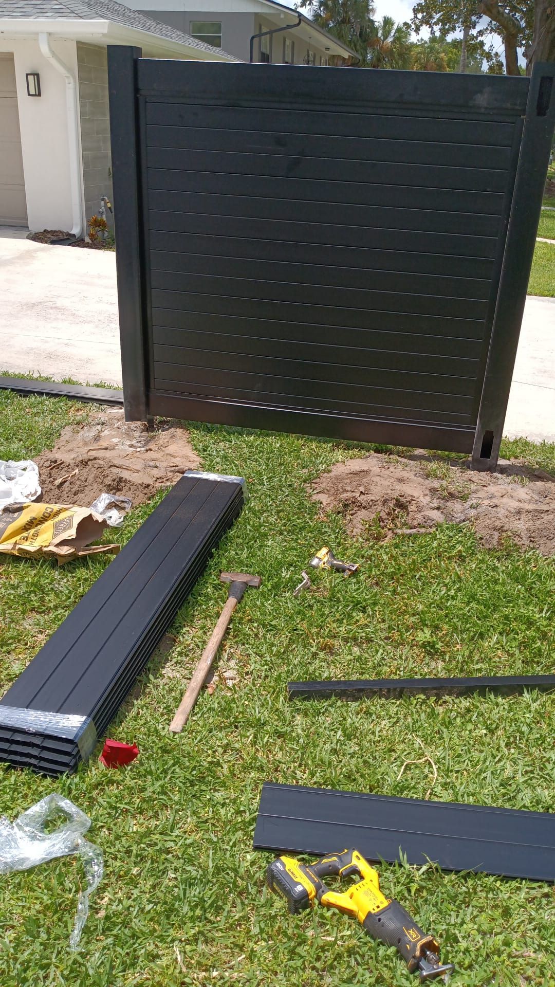 Blackline Vinyl Fence Installation by Asap fence and gates, LLC