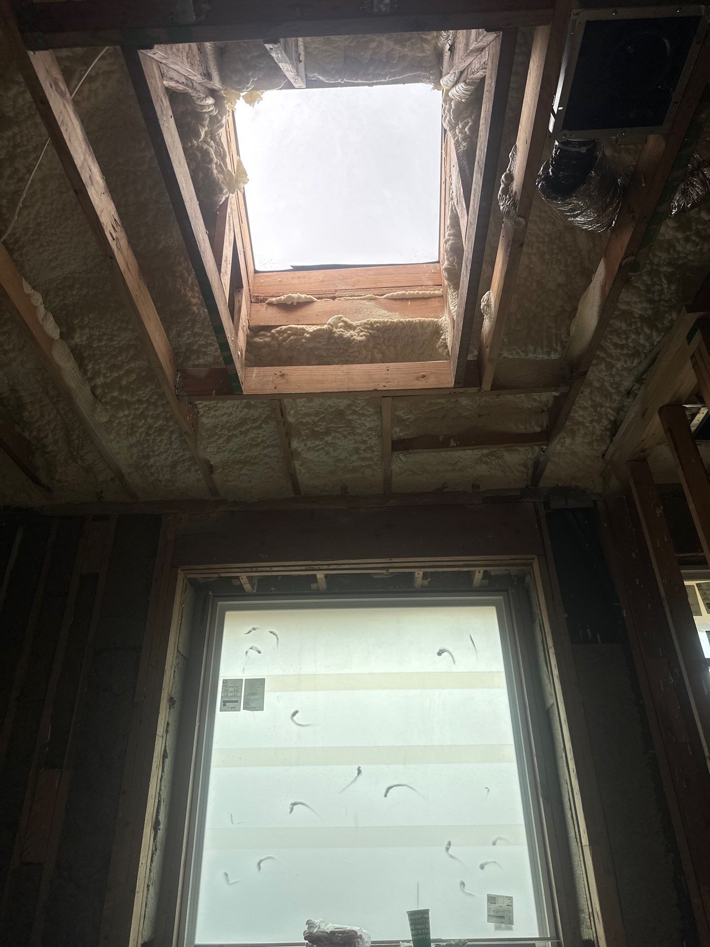 Open cell spray foam & rockwool job completed in Dallas TX by Apex Insulation Solutions