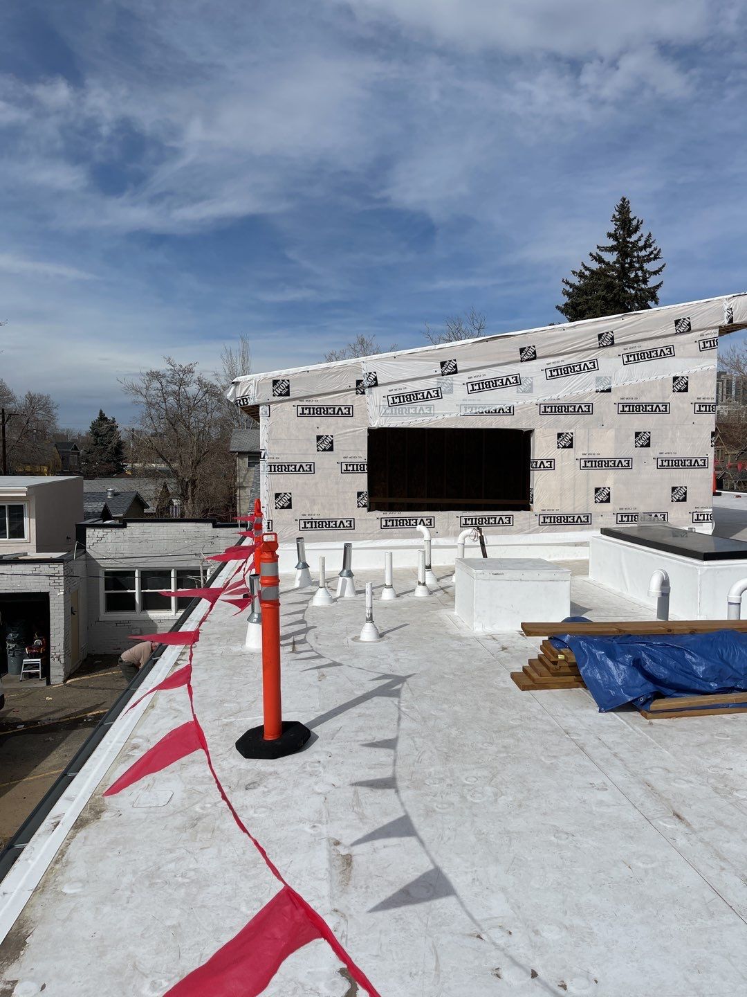  Commercial Roofing Installation using MuleHide .60 TPO - White-- Fully Adhered by A to Z Roofing