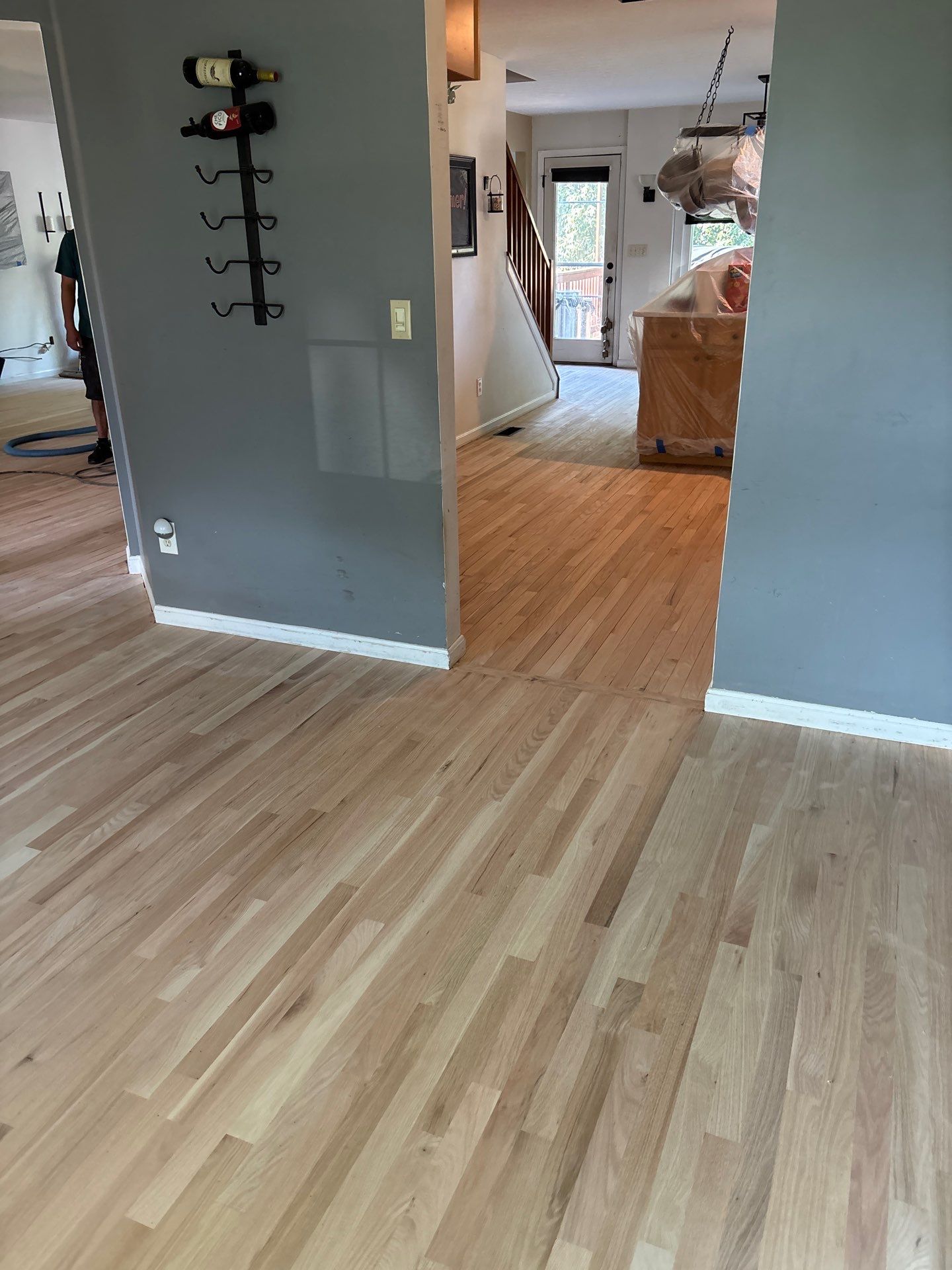 Natural Oak Hardwood Installation and Refinishing in Florence, Kentucky by Footprints Floors Kentucky