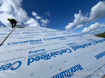 Landfall Roof Repair using CT Landmark Weathered Wood