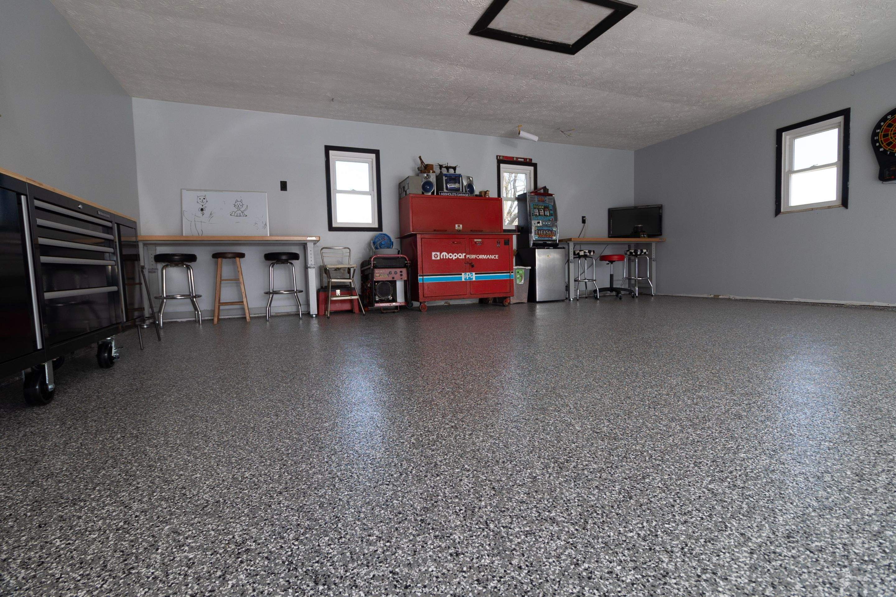 Garage Floor using Smoke by Your1DayFloor.com
