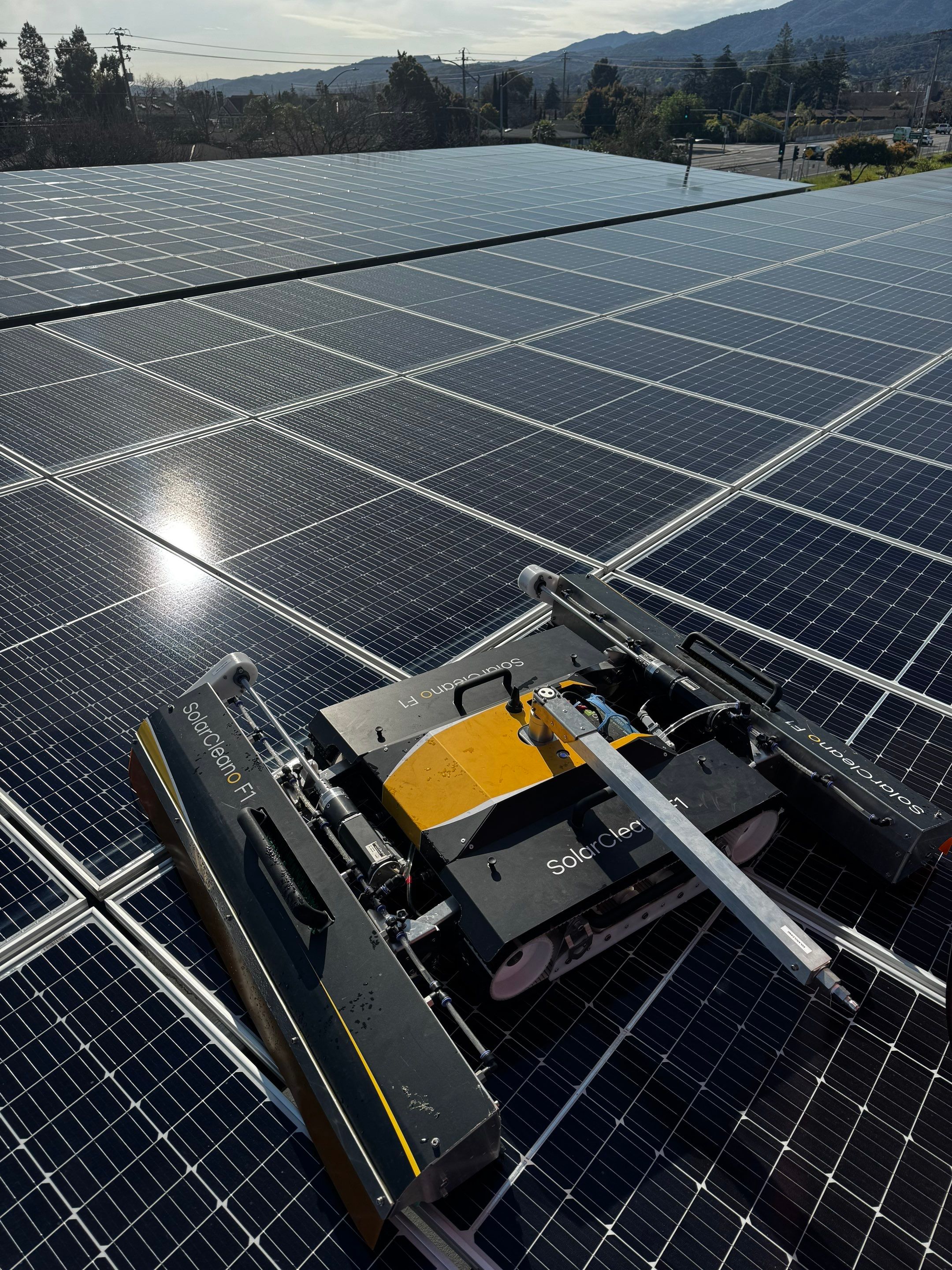 Commercial Solar Panel Cleaning using Deionized Water by All One Solar Shine