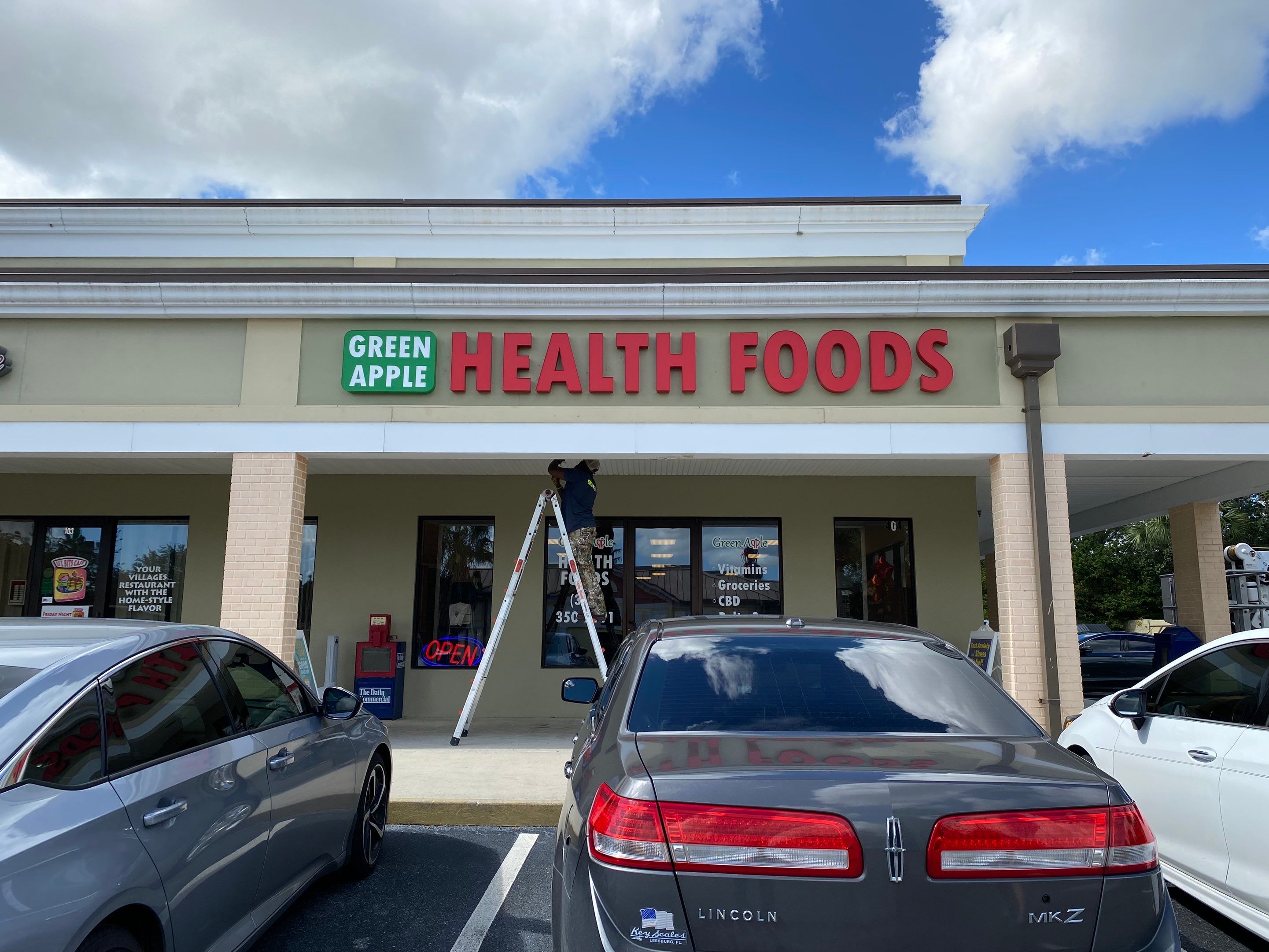 Flush Mounted Channel Letters for Green Apple by SignCrafters