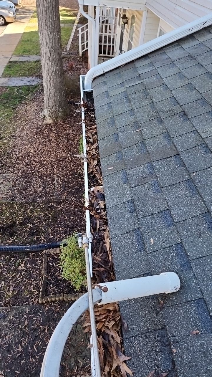 Gutter Cleaning using water by Power Wash Masters LLC