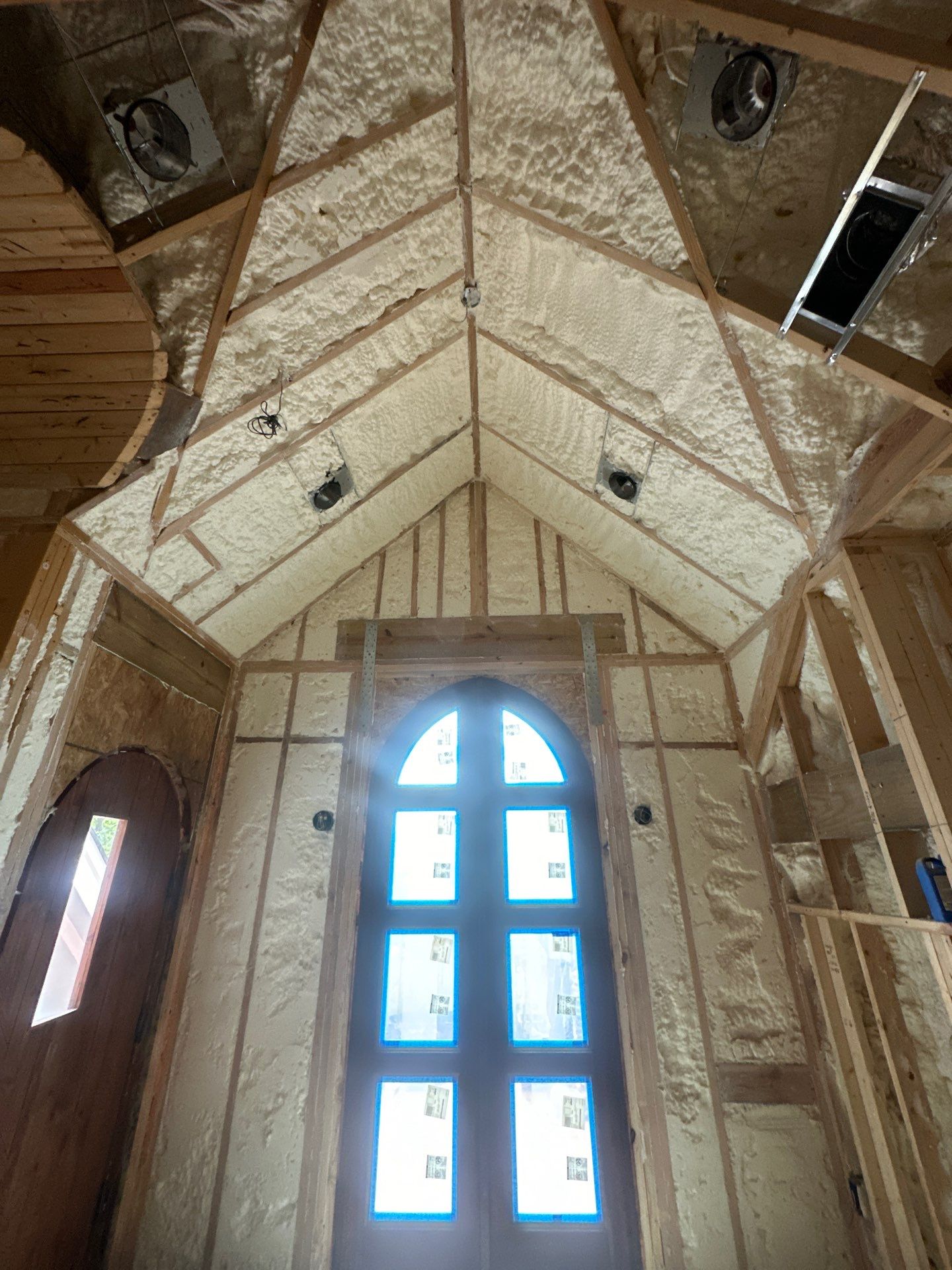 We spray foamed this beautiful and very unique custom home in Dallas by Apex Insulation Solutions