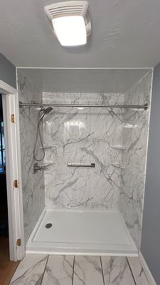 Tub to Walk-In Shower Installation in Millville, MA