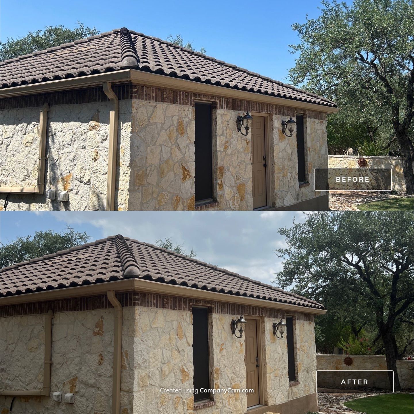 Tile Roof Washing Project in Garden Ridge by Bright Choice