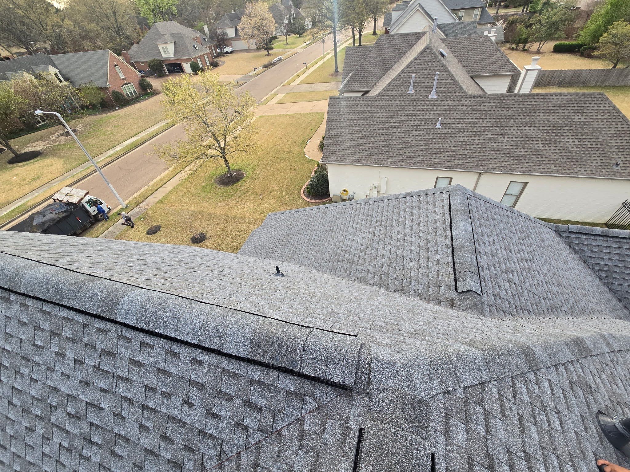 Germantown Roof Replacement Featuring GAF Timberline HDZ Shingles and New Gutter System in Germantown by Revival Roofing Services