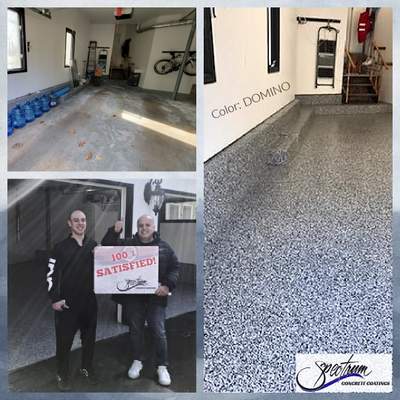 Garage Floor Coating using Penntek in Domino