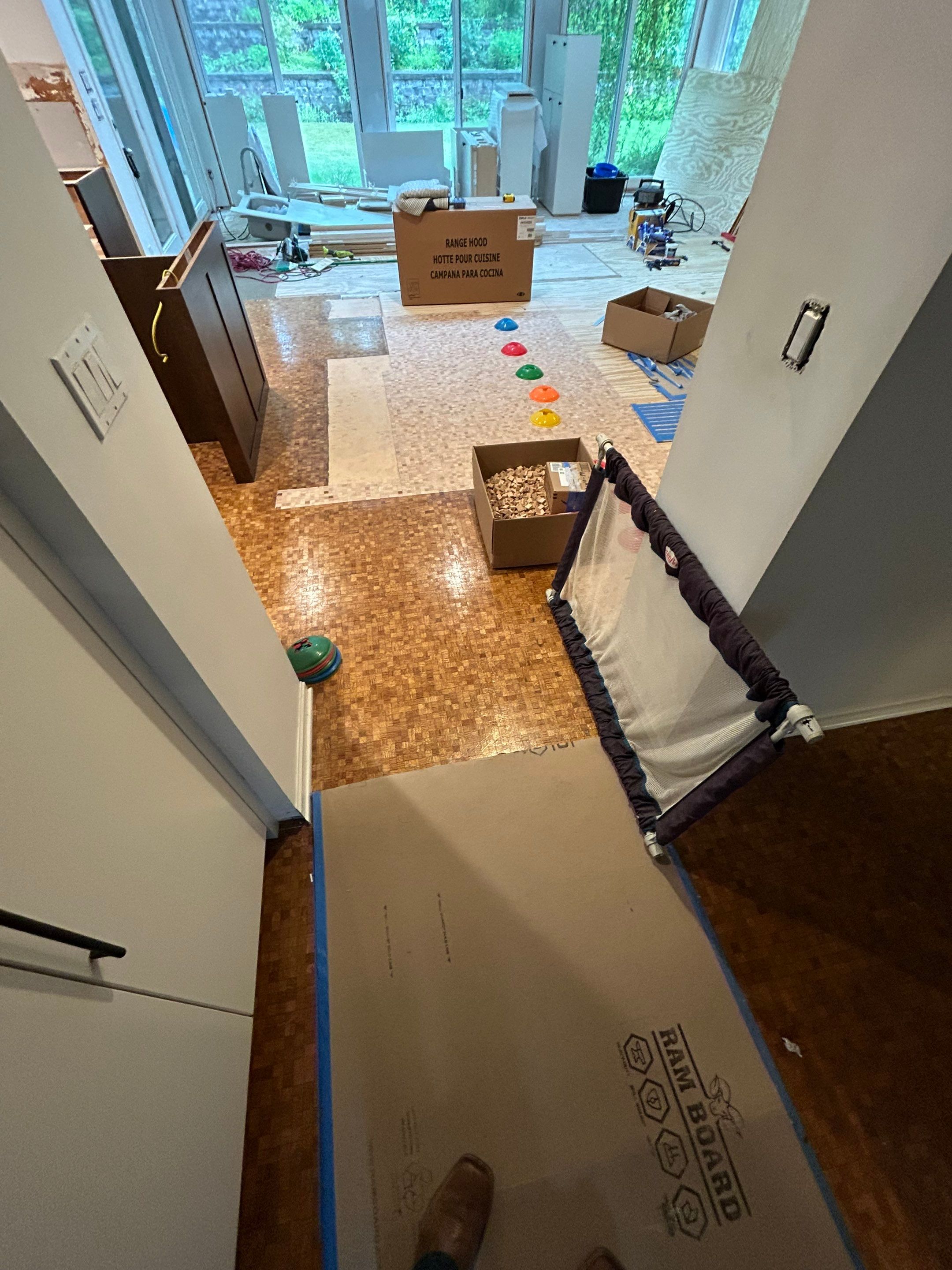 UNIQUE MID CENTURY MODERN Square Wood Tile Floor by RTBaldwin Hardwood Floors