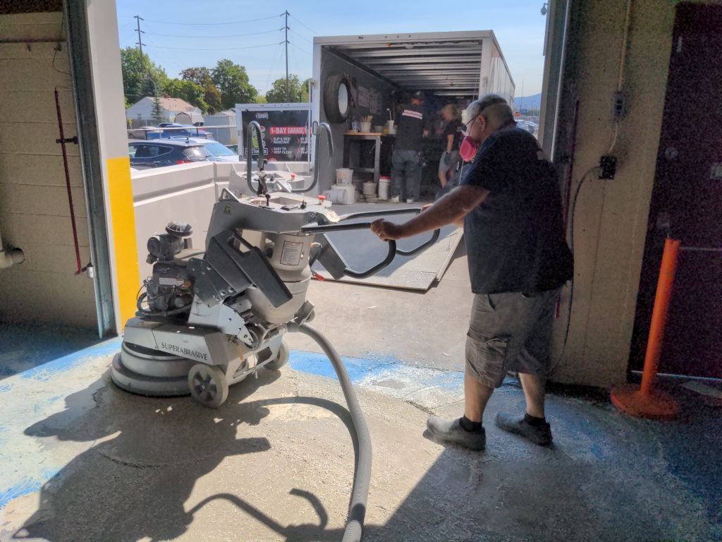 Commercial Floor Transformation using Penntek Shop Floor System by Croc Coatings, LLC