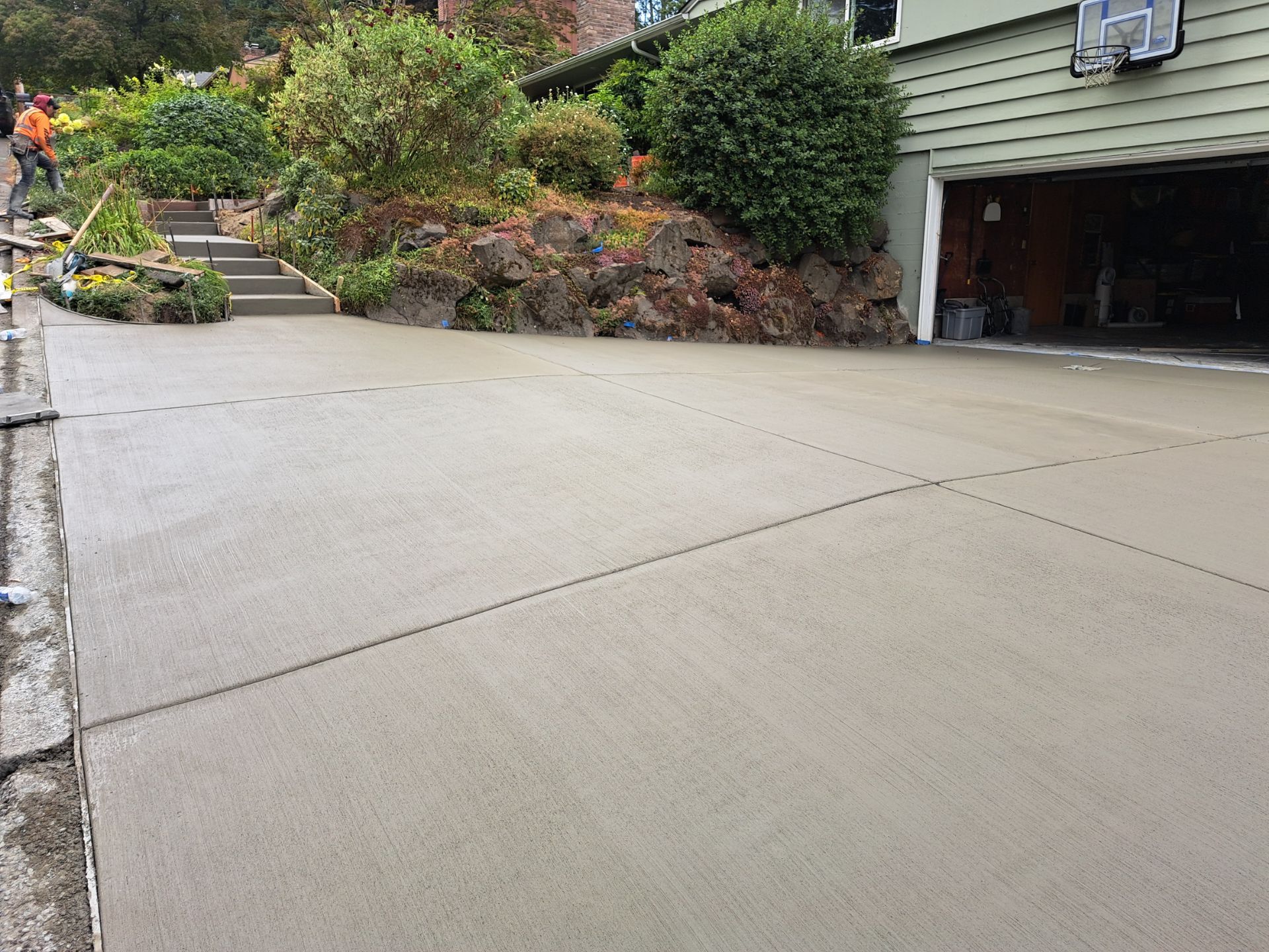 Front Driveway & Stairs Concrete Renovation | Kenmore  by Jireh Asphalt & Concrete Inc 