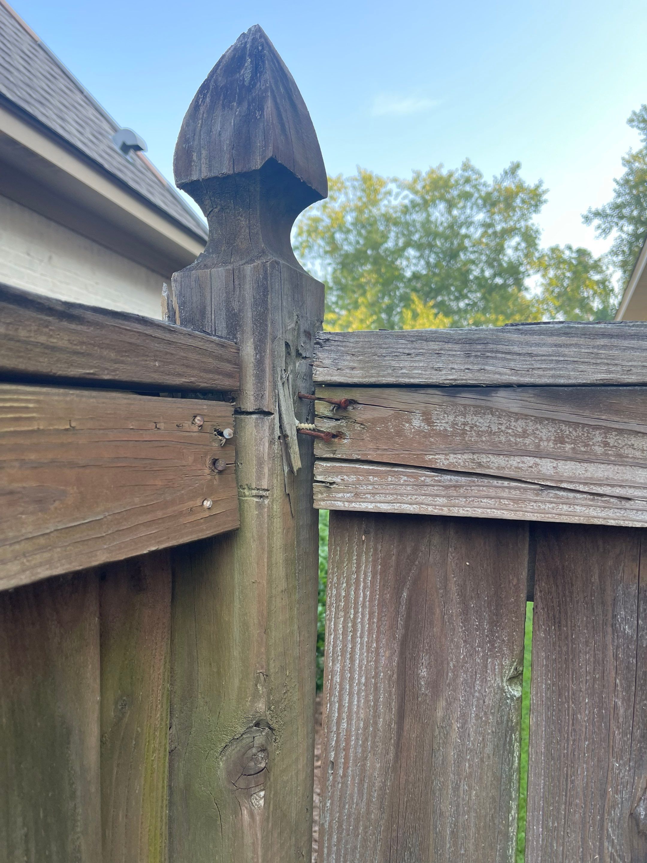 6ft Treated Pine Good Neighbor Fence 6x6 French Gothic Posts by Roberson Construction LLC