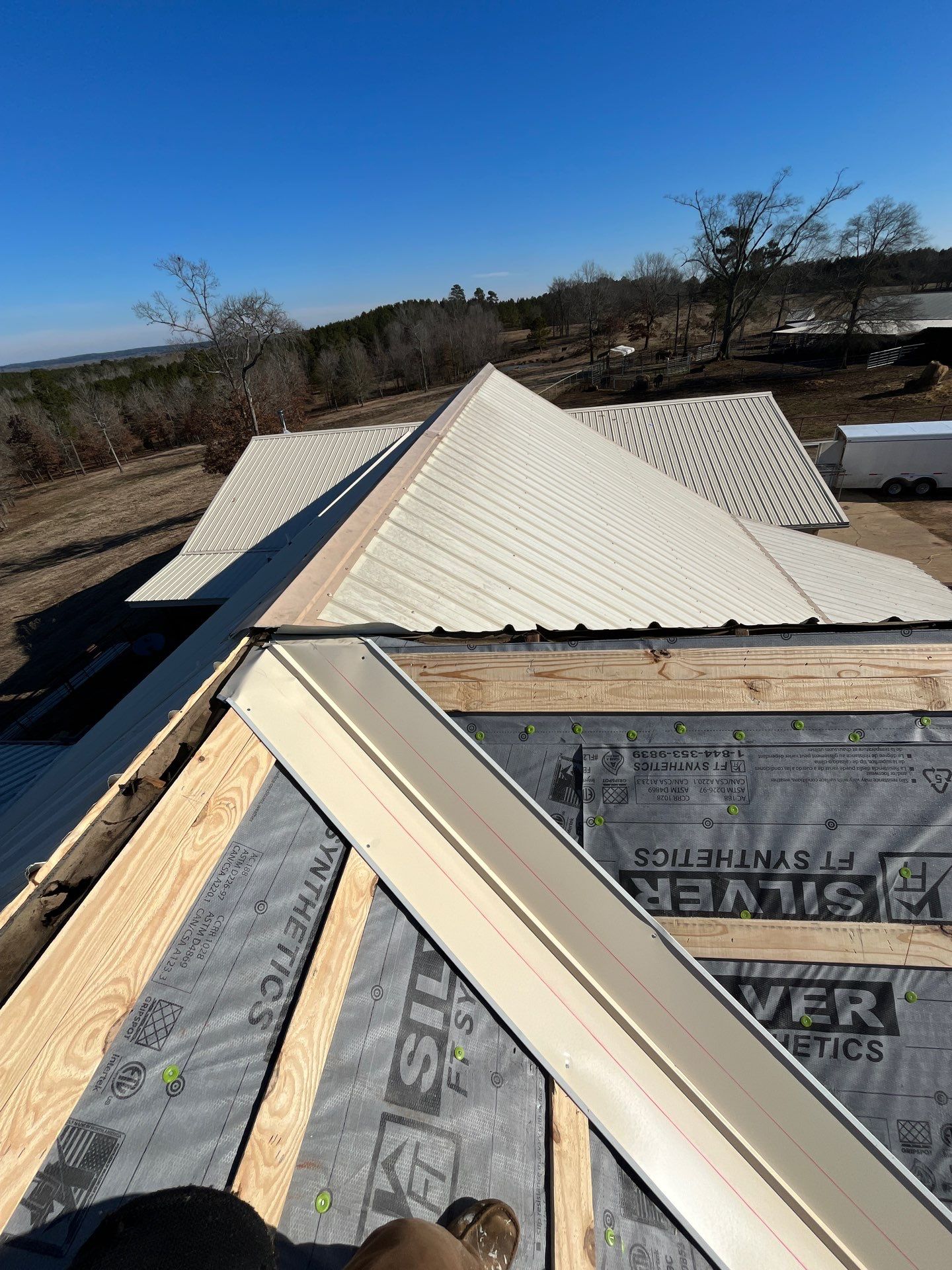 Residential Metal Roof Replacement using Reed's Metals: 26 GA. Colored Residential Metal Panels (Ivory) by Hostetler Roofing