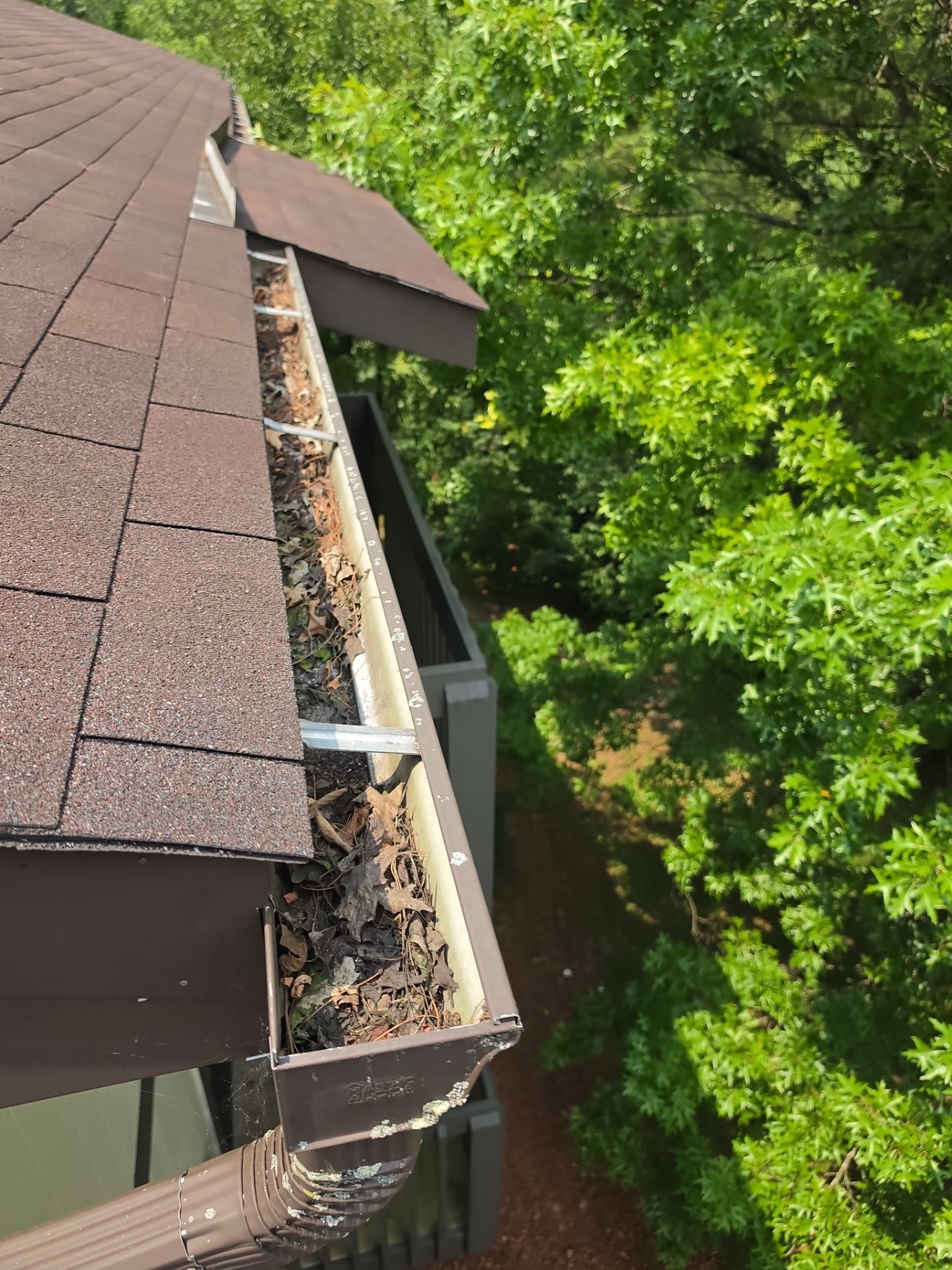 HOA gutter cleaning before photo.