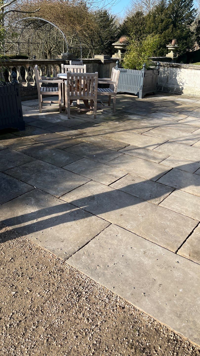 Render - Stone Work - Car parks using honda 21 ltr/min by Ges Exterior Cleaning ltd