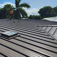 24ga 1.5" Mechanical Seam Buckskin  by Total Roofing System The Metal Roof Experts