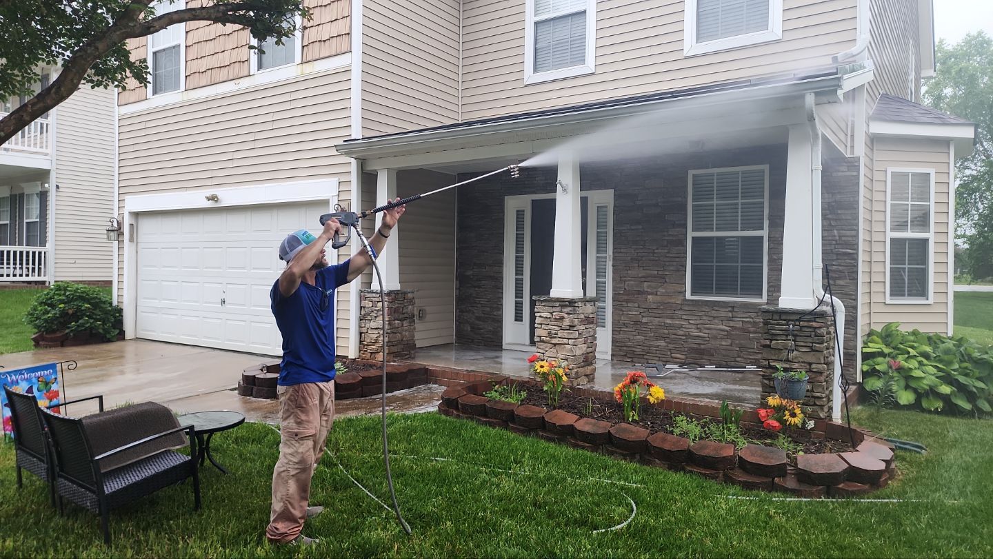 House Wash using cleaner by Power Wash Masters LLC