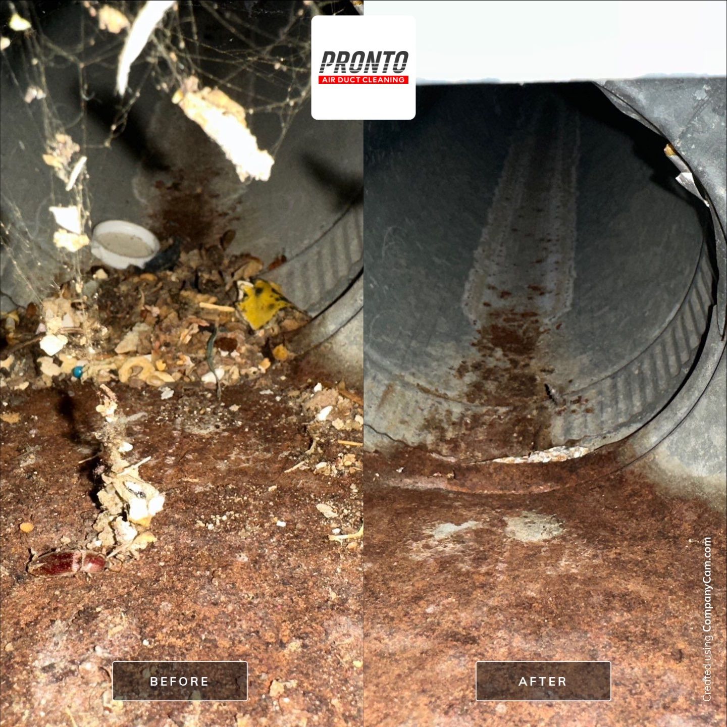 Air duct cleaning using Hypervac by Pronto Air Duct Cleaning