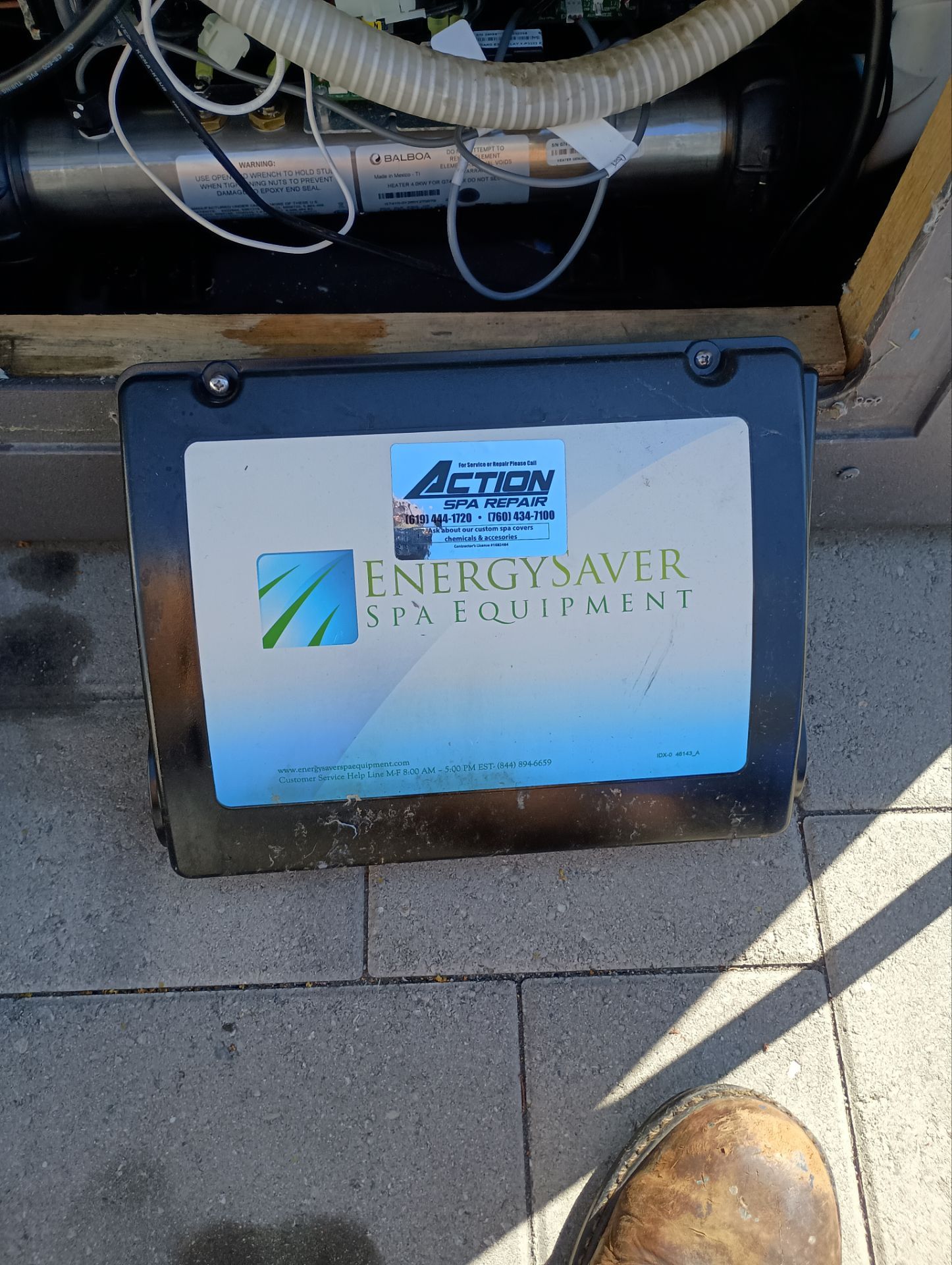 Failed heater Replacement by Action Spa Repair LLC