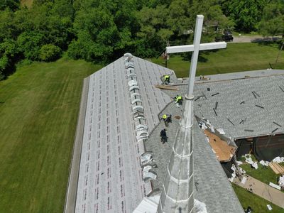 Commercial Roofing Installation using Performance Shingles