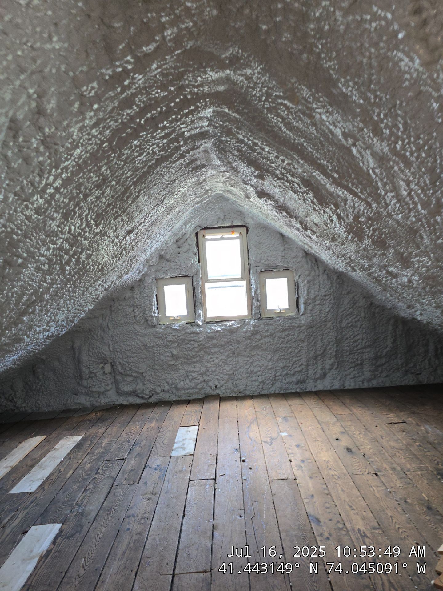Attic Insulation using open cell spray foam by NYS Foam & Energy