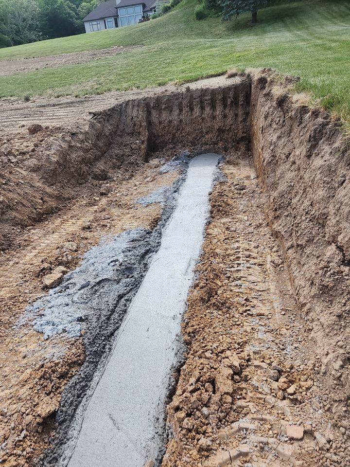 Fence / Retaining Wall using Block then parge by ACE Waterproofing & Basement Solutions