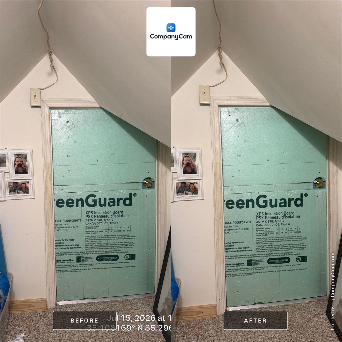 Attic Insulation Board and Access Point Sealing in Chattanooga by CompanyCam Sales Demo