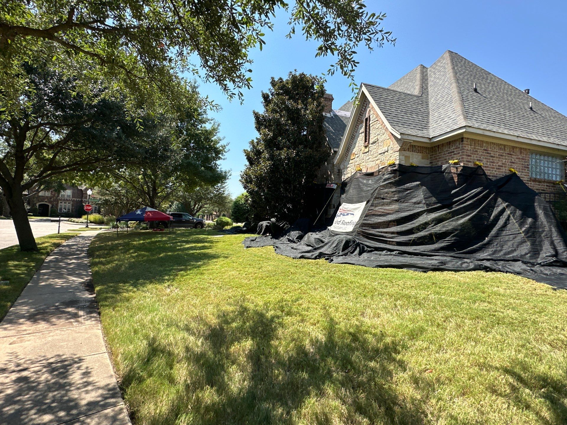 Southlake Texas Estate - Roof, Copper Awning and Gutter Project by First United Roofing & Construction