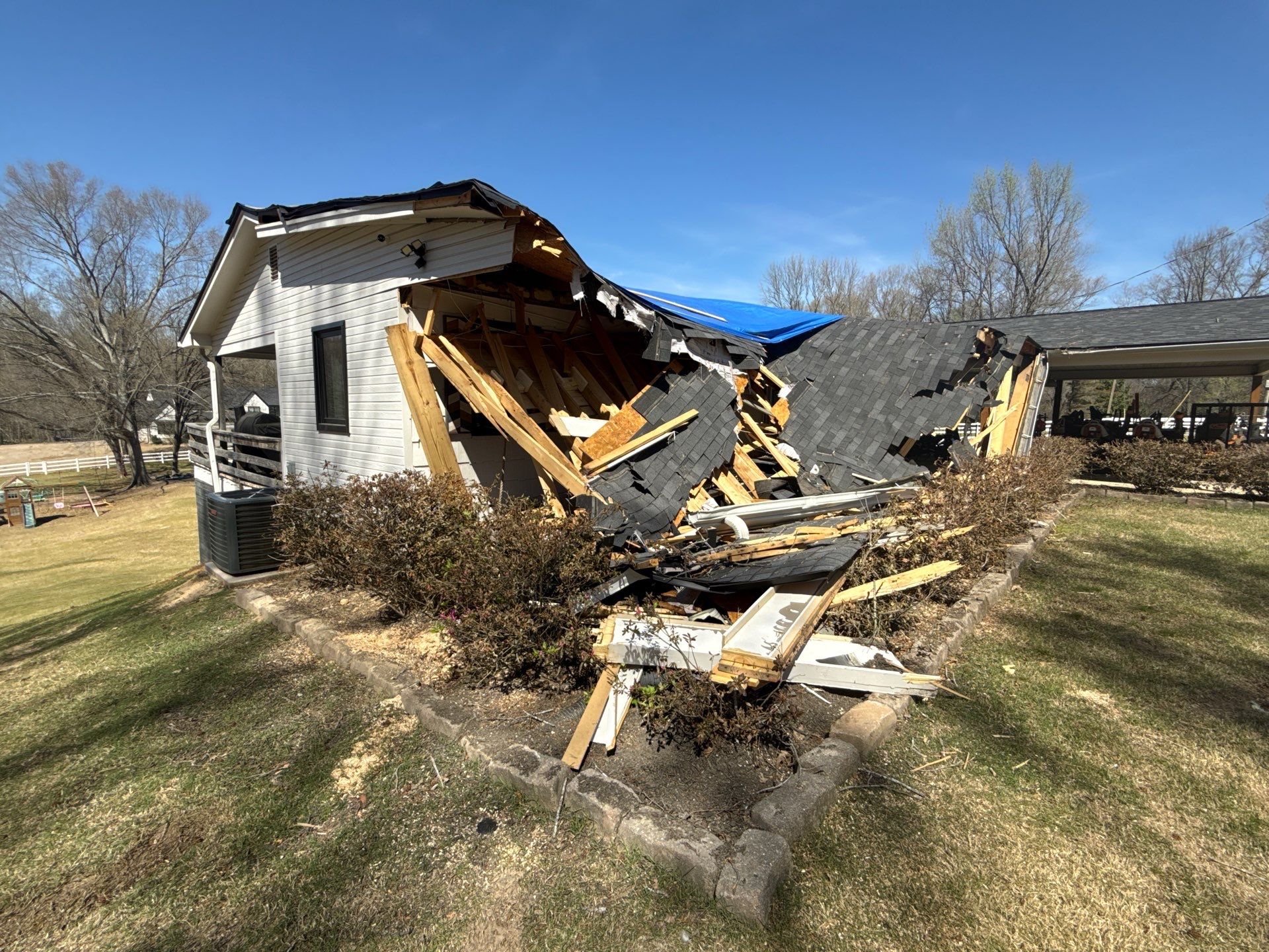 Structural Roof Restoration and Porch Repair in Hernando MS by Revival Roofing Services