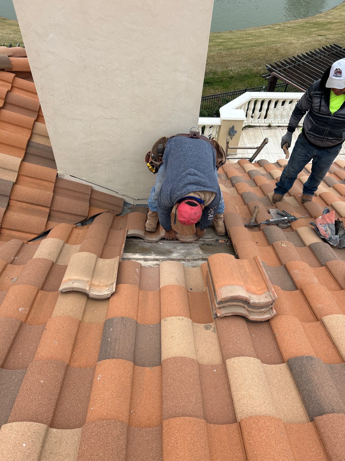 Residential Roofing Repair using tile by Roof Repair Services LLC