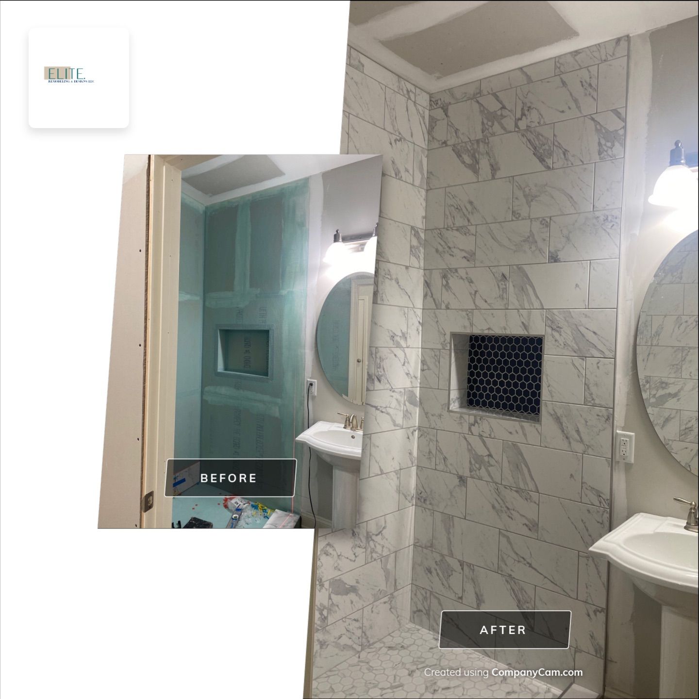 A Pathway to Possibility – Turning a Half Bath into a Full Retreat in Holly Springs by Elite Remodeling and Design LLC