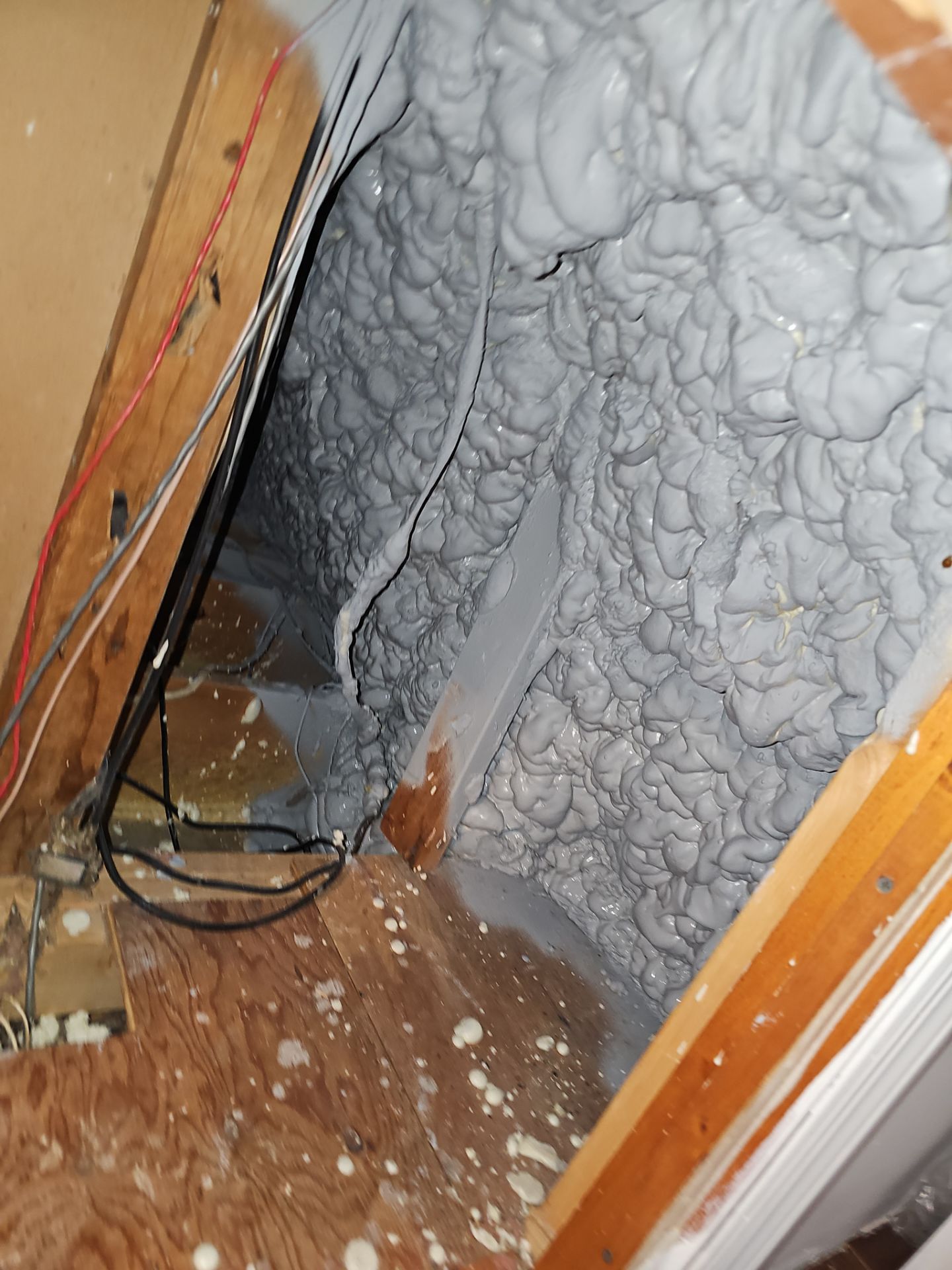 Attic Insulation using open cell spray foam by NYS Foam & Energy