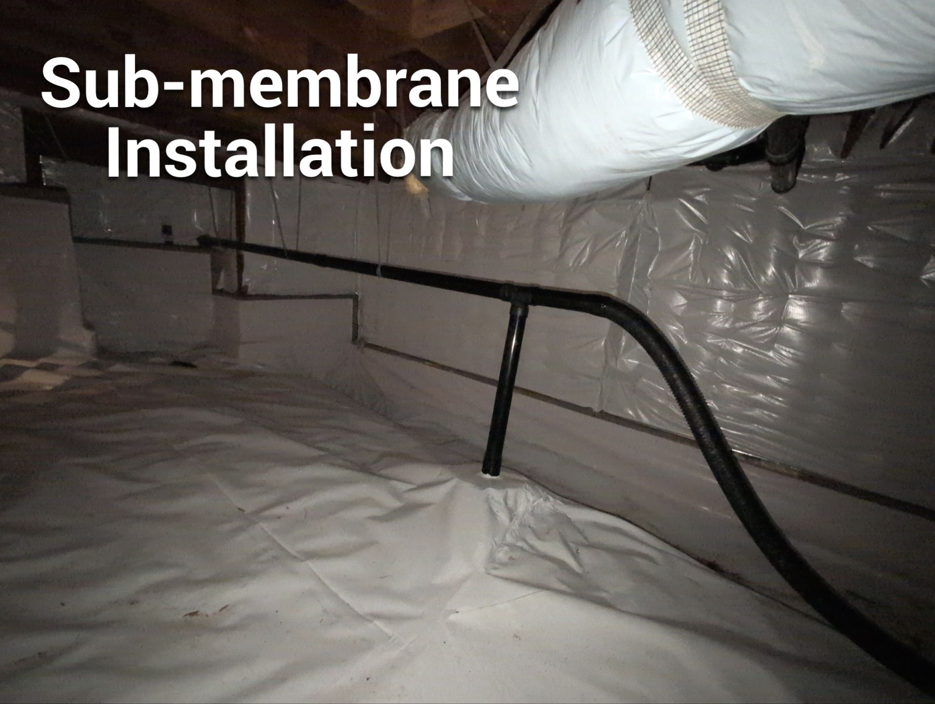 Sub-membrane Installation by JustRadon.Com