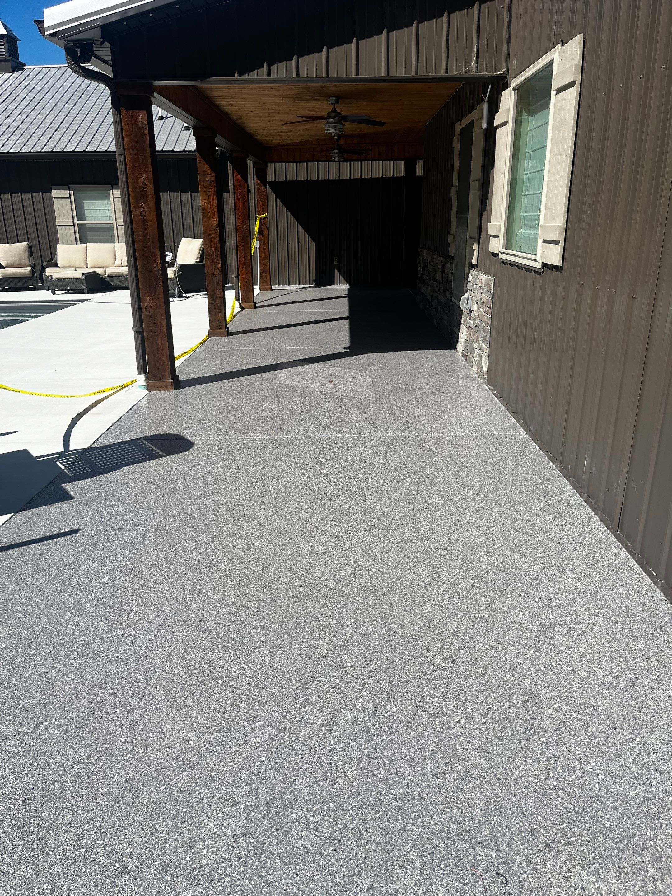 Patio Floor Coating using Briar by My Garage Floor Guys