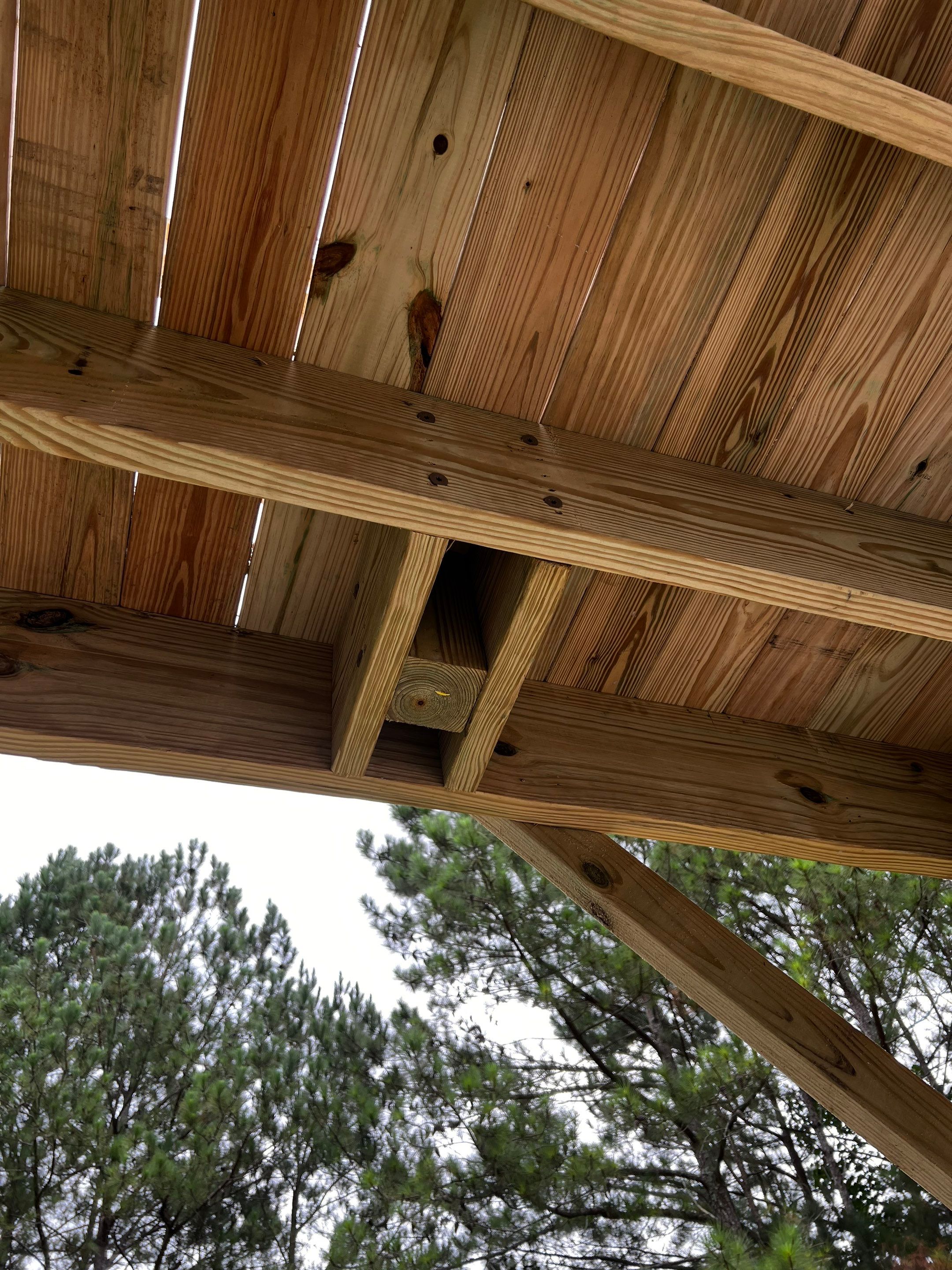 Elevated Pressure-Treated Wood Deck Replacement in Cartersville Georgia by Swift Home Renovations