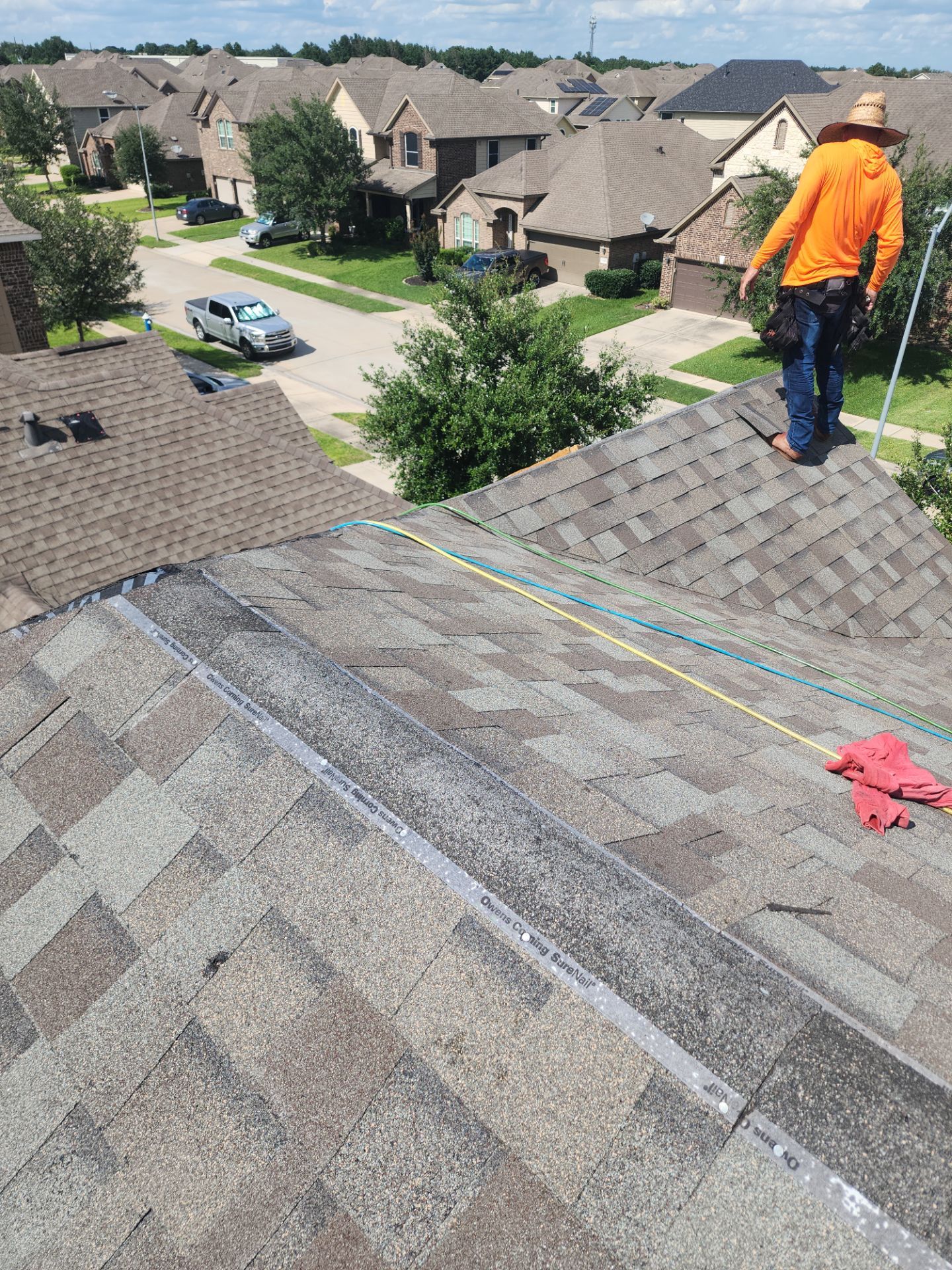 Residential Roofing Installation using Owen's Corning Duration (Lifetime) Shingles by Roof Repair Company