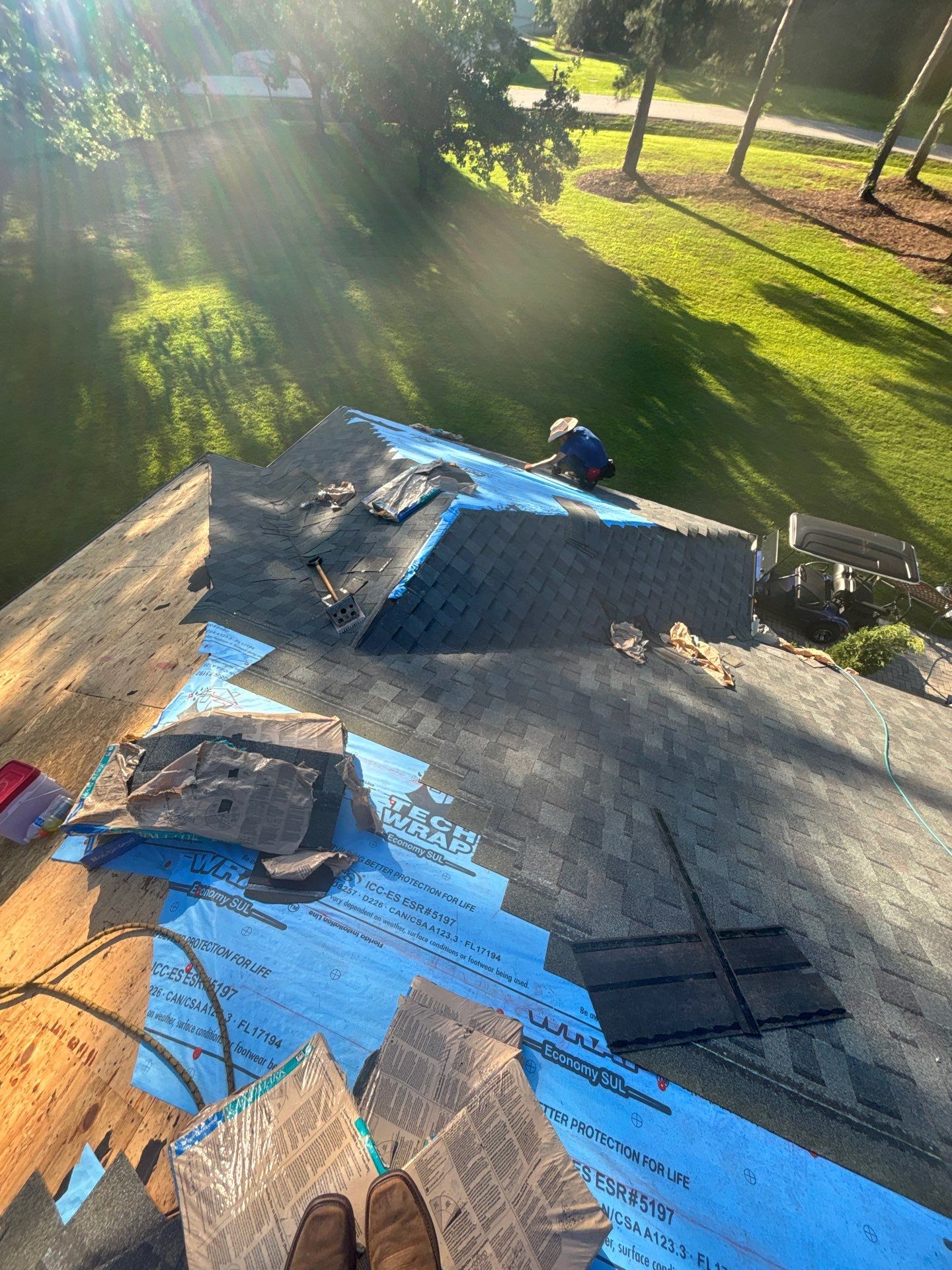 Asphalt Shingle Roof Replacement and Decking Repair in Edgefield by Roofers LLC