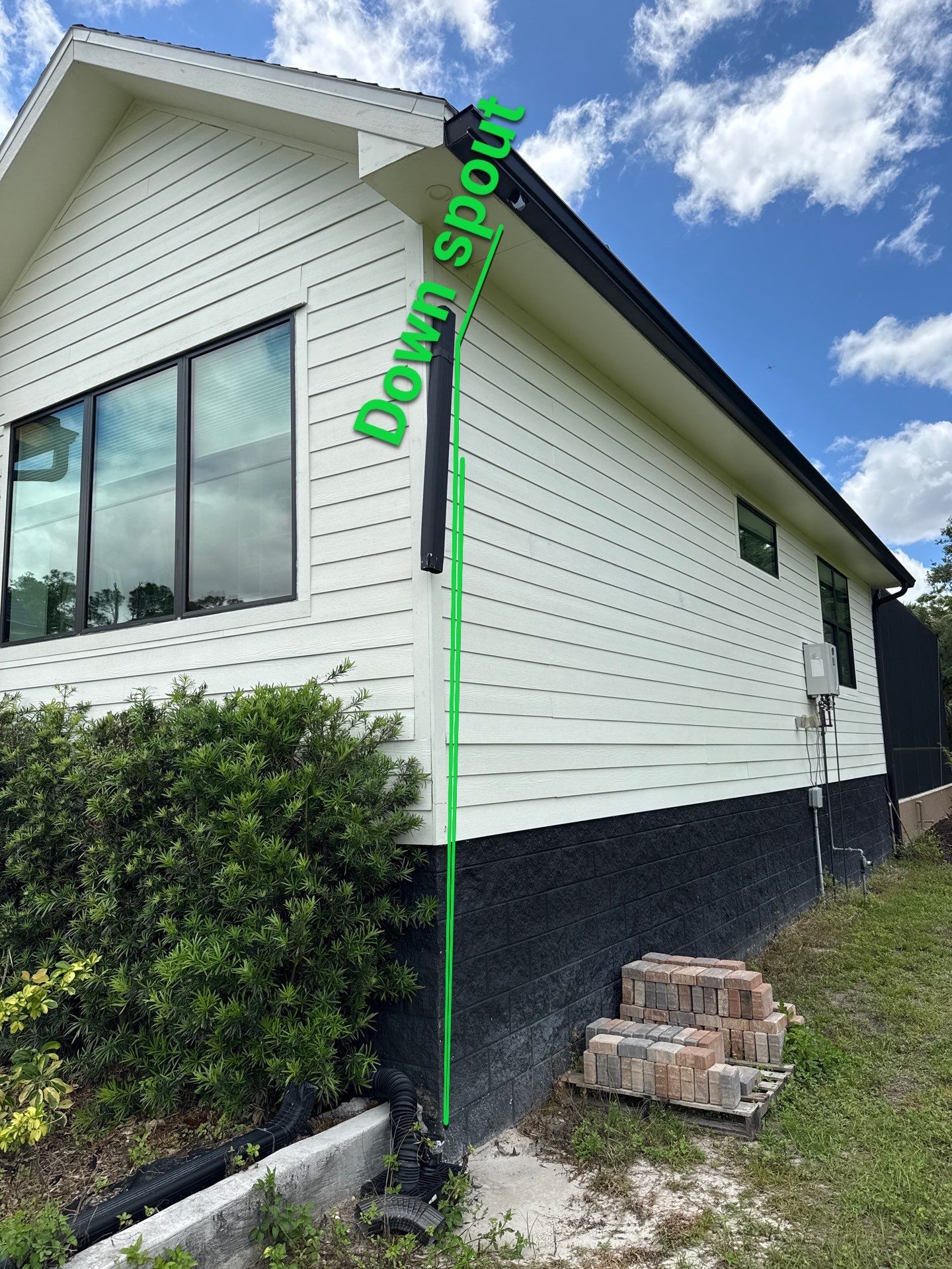 Black K-Style Seamless Gutters in Fort Myers FL by Gutter Professors