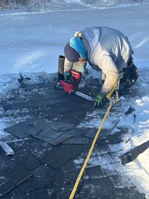 Pipe Flashing Replacement & Ice Removal in Westford