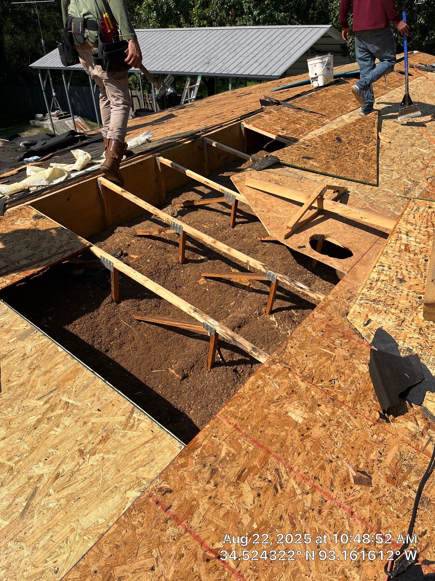 GAF Timberline HDZ Roof Replacement and Decking Repair in Hot Springs by Temple Roofing and Exteriors