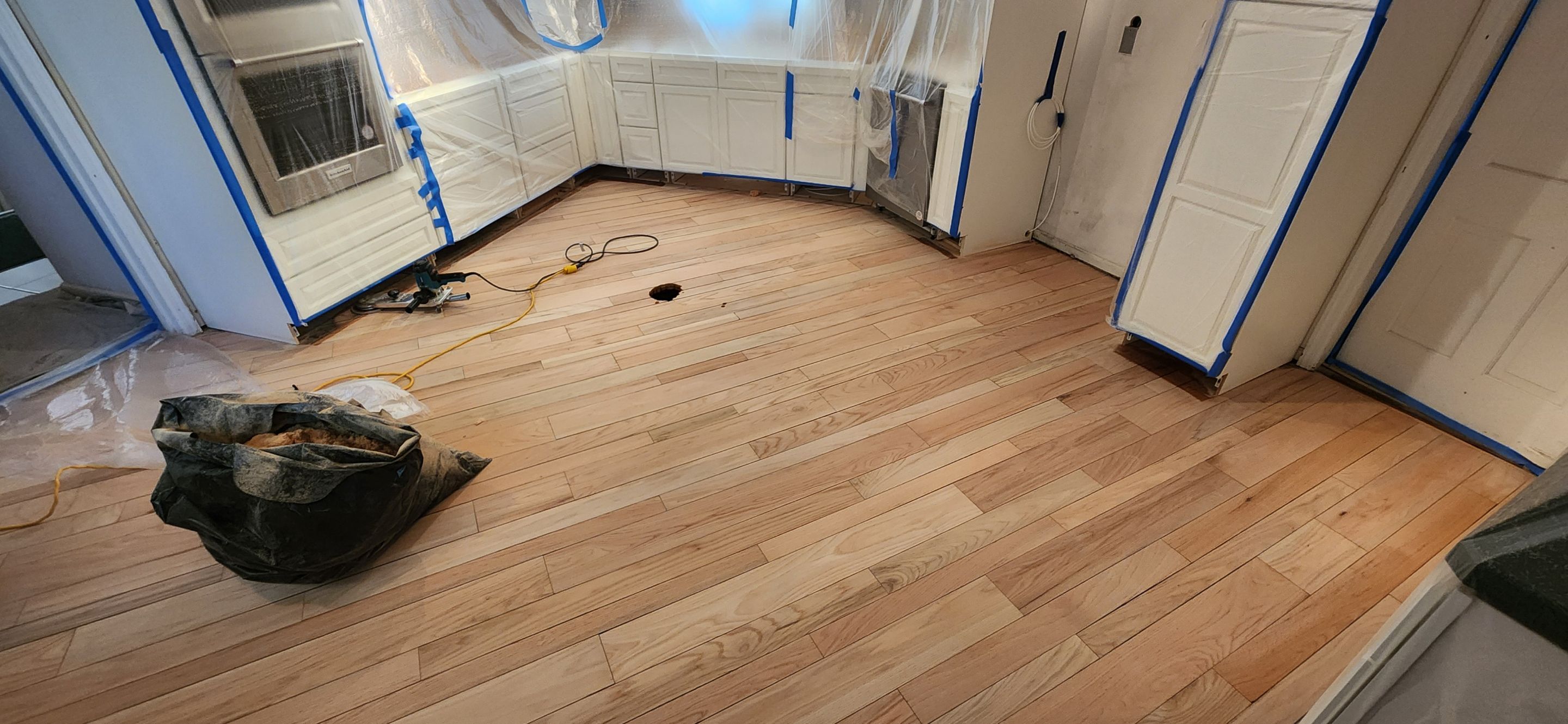 Red Oak refinish with Loba water based Gloss by Footprints Floors Morristown