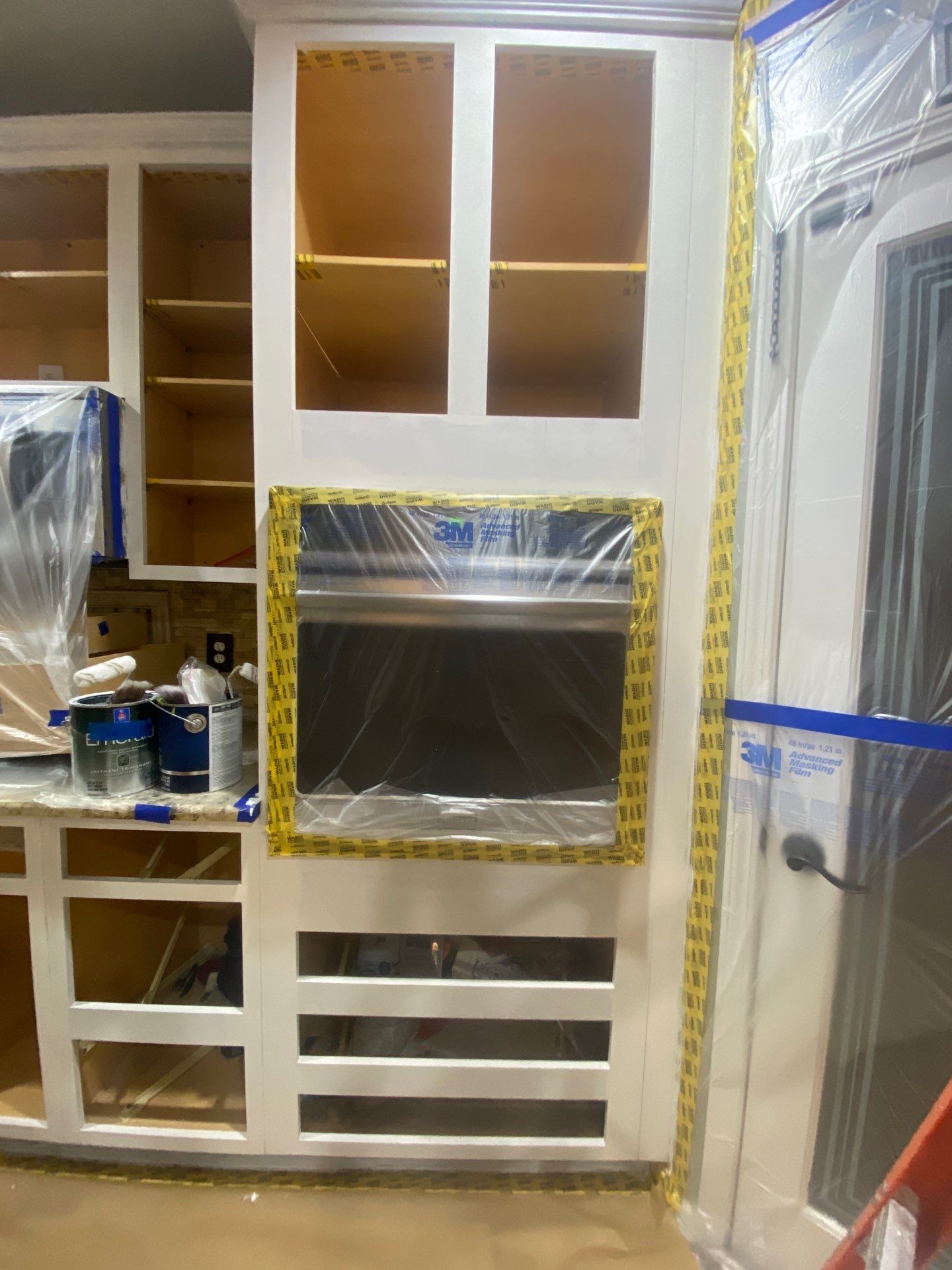 Kitchen Cabinet Refinishing by Top Shelf Painter