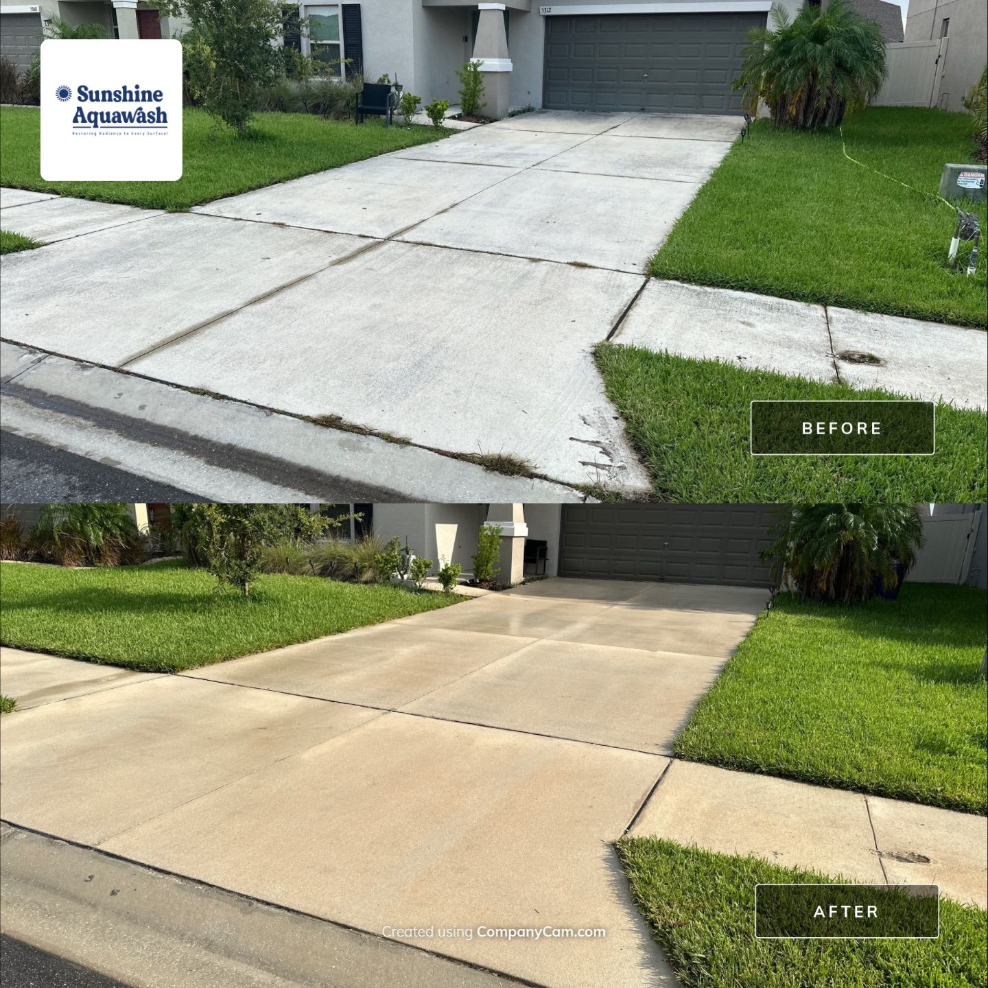 🚿 Concrete Driveway, Sidewalk & Entryway Cleaning – Trevesta Community, Palmetto, FL by Sunshine AquaWash