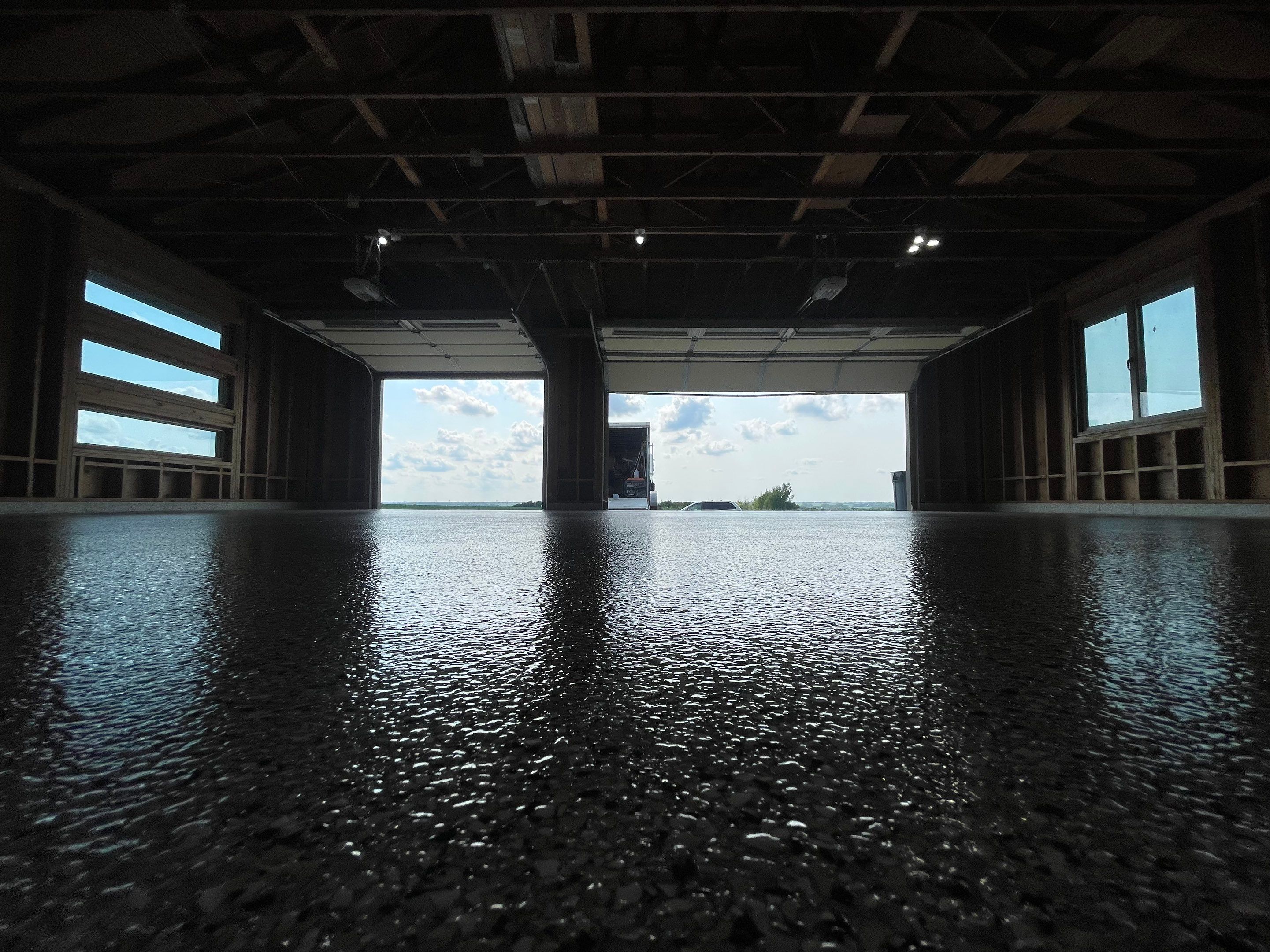 Cabin Fever Coating for Detached Garage in Dell Rapids by Select Painting, Coatings & Garage Cabinets