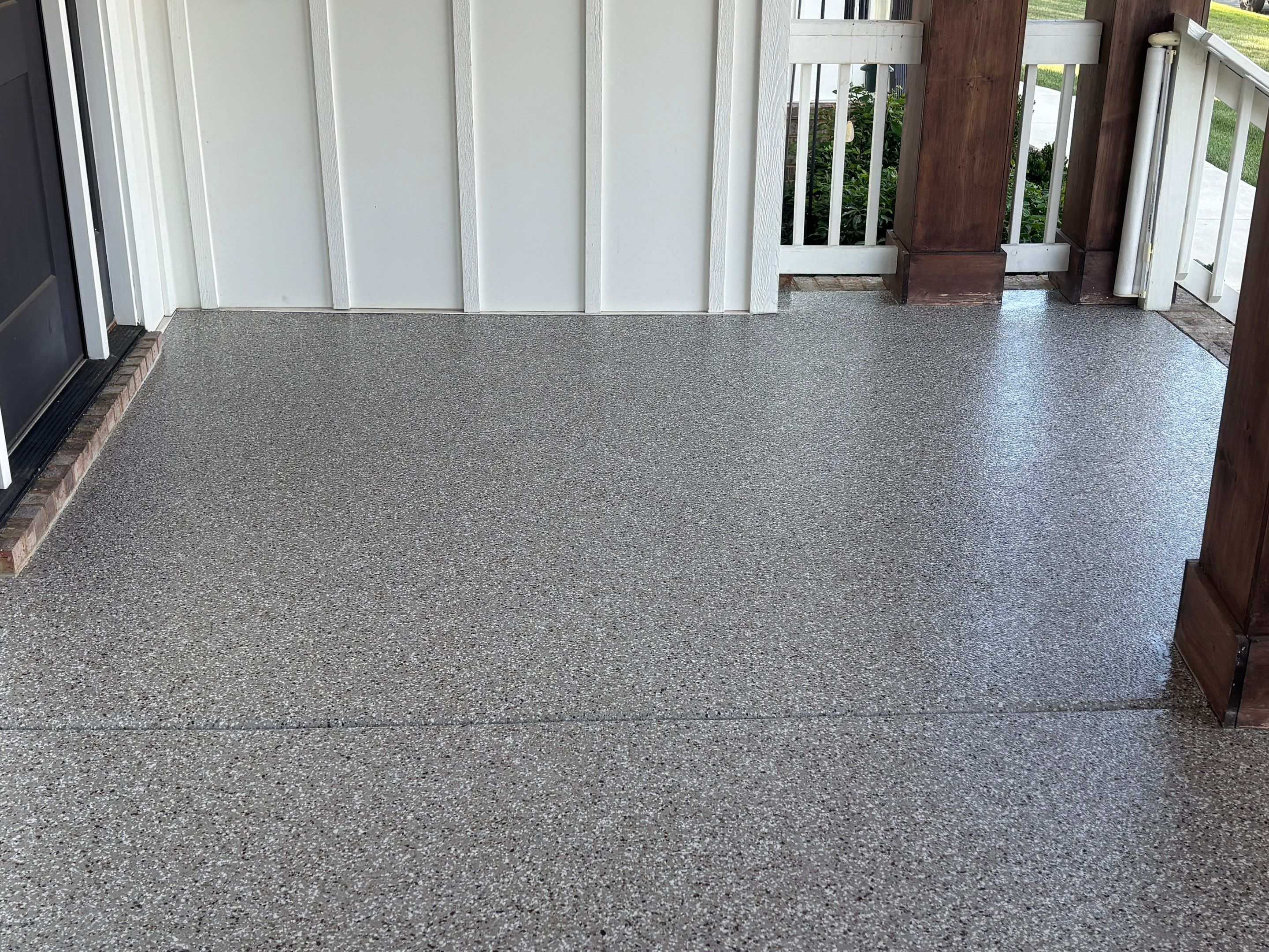 Two Porches Completed Using Creekbed by Elite Floor Solutions