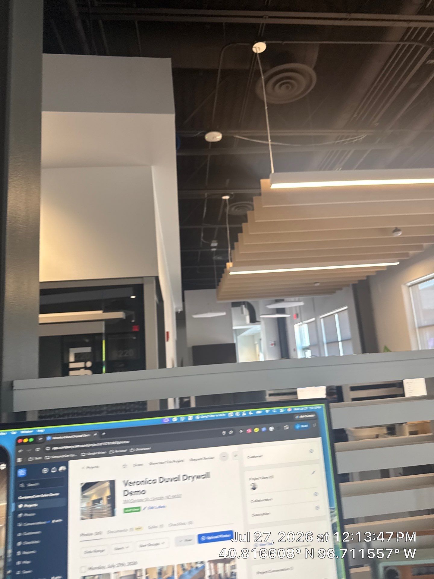 Commercial Office Renovation Featuring Custom Acoustic Ceilings in Lincoln by CompanyCam Sales Demo